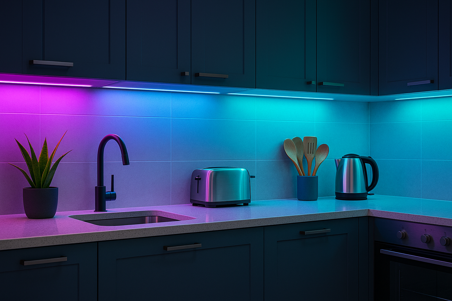 Smart Home Beleuchtung in der Küche